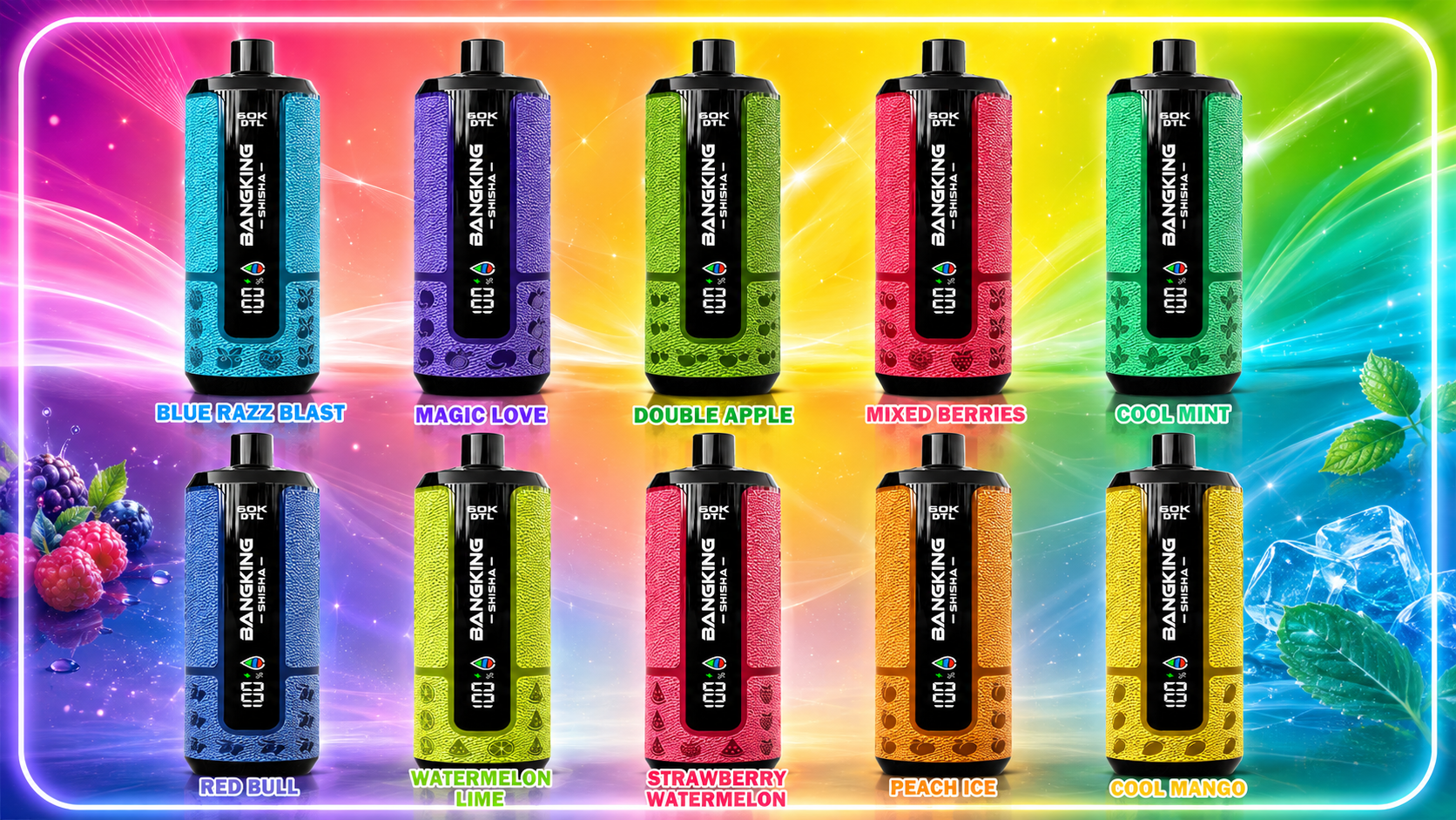 Bang King Shisha 60000 Puffs Flavors