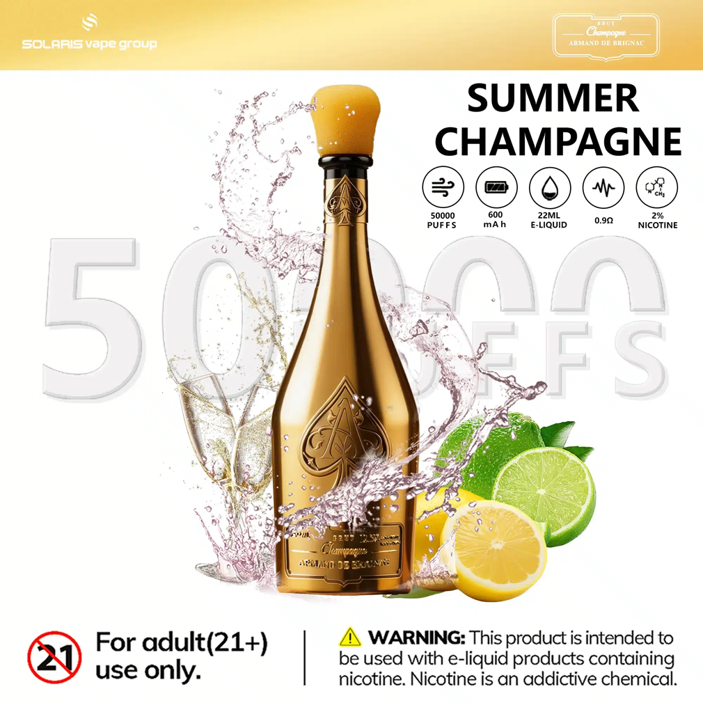 Champagne Vape 50000 Puffs Flavors Summer Champagne