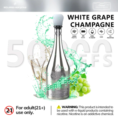 Champagne Vape 50000 Puffs Flavors White Grape Champagne
