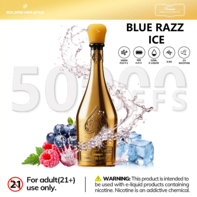 Champagne Vape 50000 Puffs Flavors blue razz ice