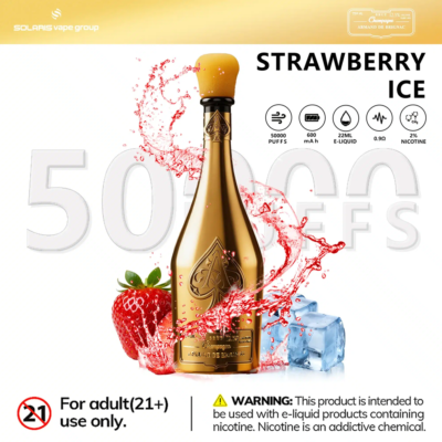 Champagne Vape 50000 Puffs Flavors strawberry ice