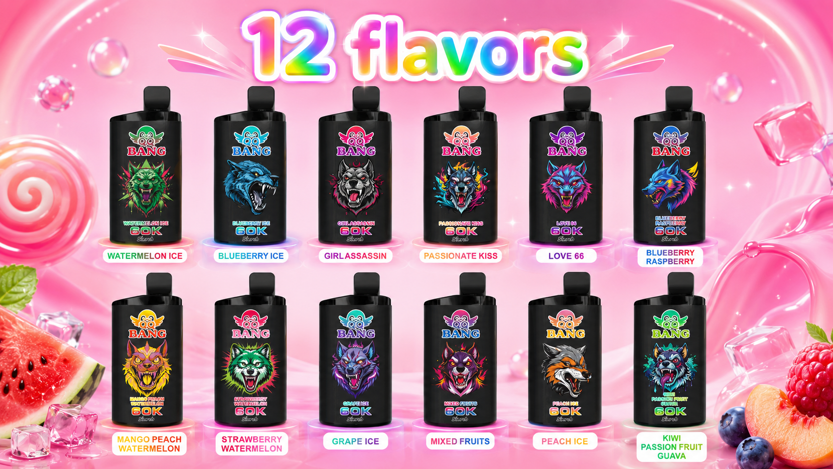 QQ Bang 60000 Puffs Flavors QQ Bang 60000 Puffs Flavors