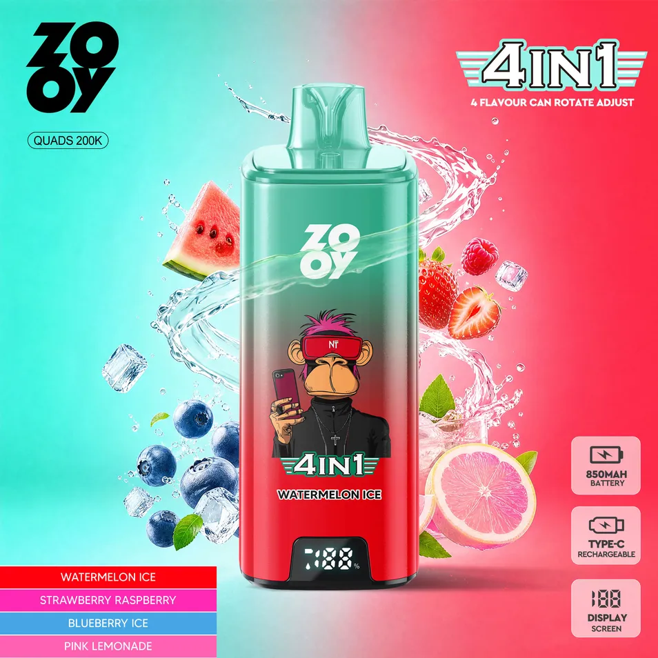 ZOOY 4in1 Quads 200K Puffs Flavors 2