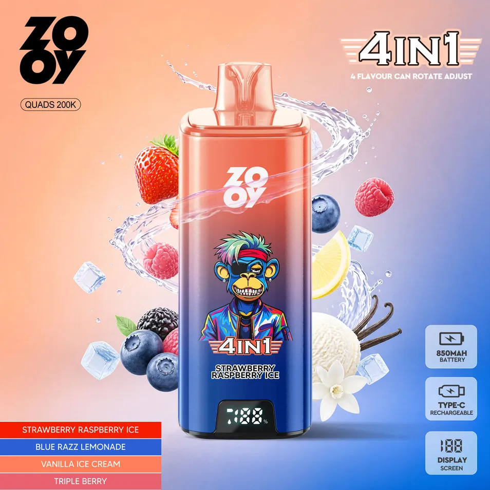 ZOOY 4in1 Quads 200K Puffs Flavors 6