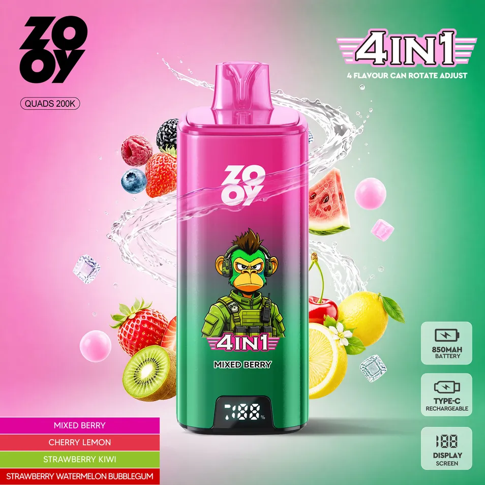 ZOOY 4in1 Quads 200K Puffs Flavors 7