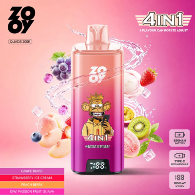 ZOOY 4in1 Quads 200K Puffs Flavors 8