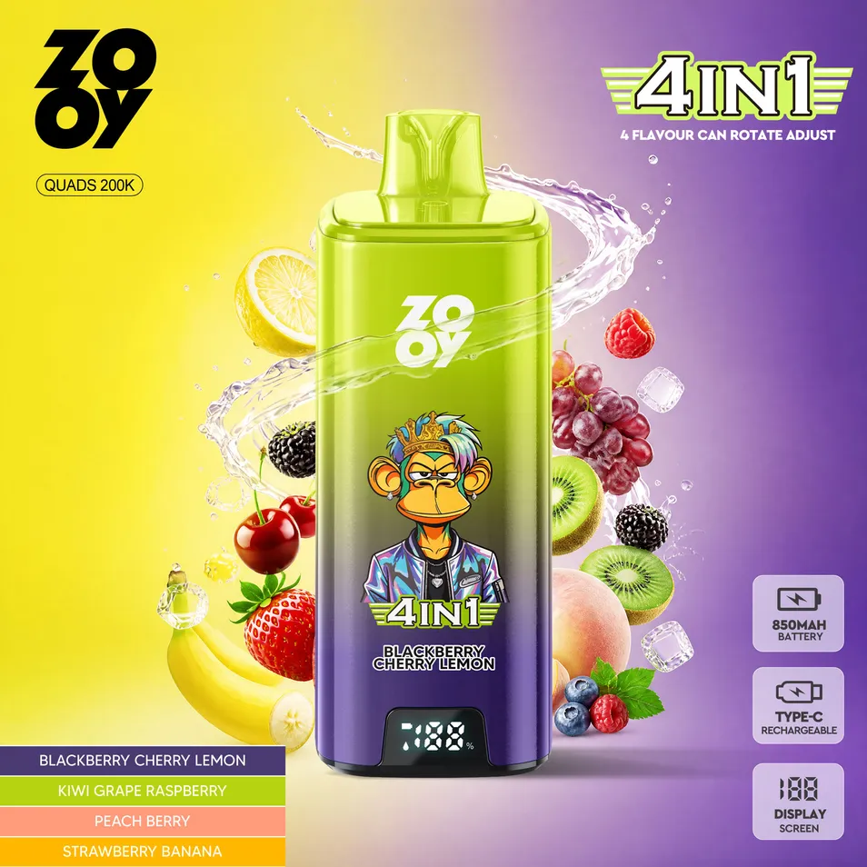 ZOOY 4in1 Quads 200K Puffs Flavors 9