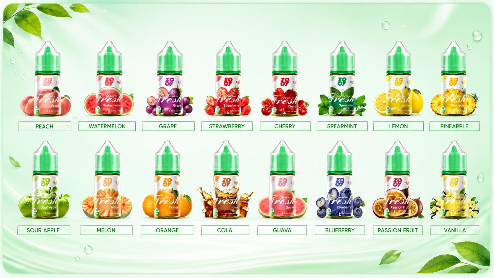 ZOOY Fresh Series 30ml E liquid Flavors 16