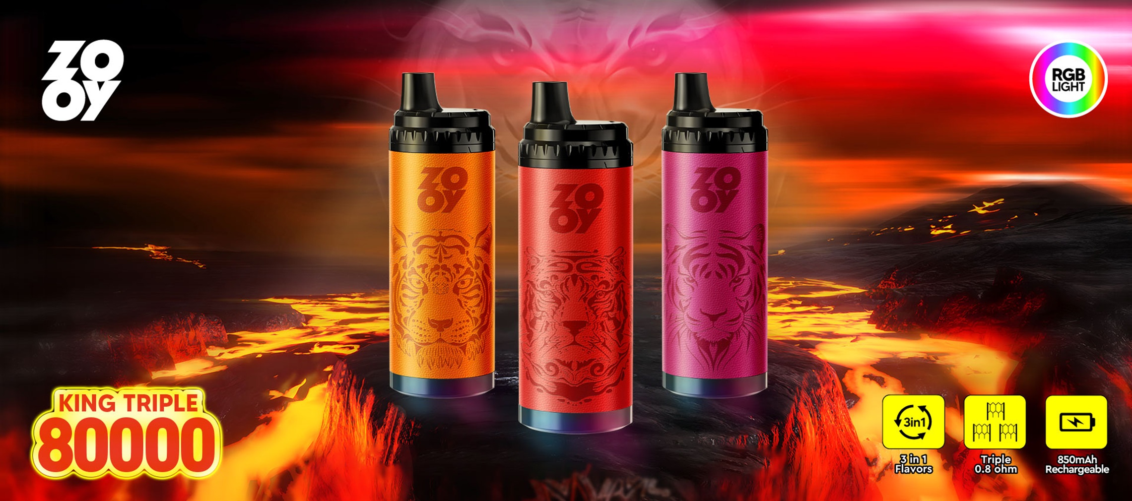 ZOOY King Triple 80000 Puffs Banner ZOOY King Triple 80000 Puffs Banner