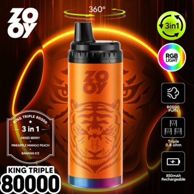 ZOOY King Triple 80000 Puffs Flavors 09