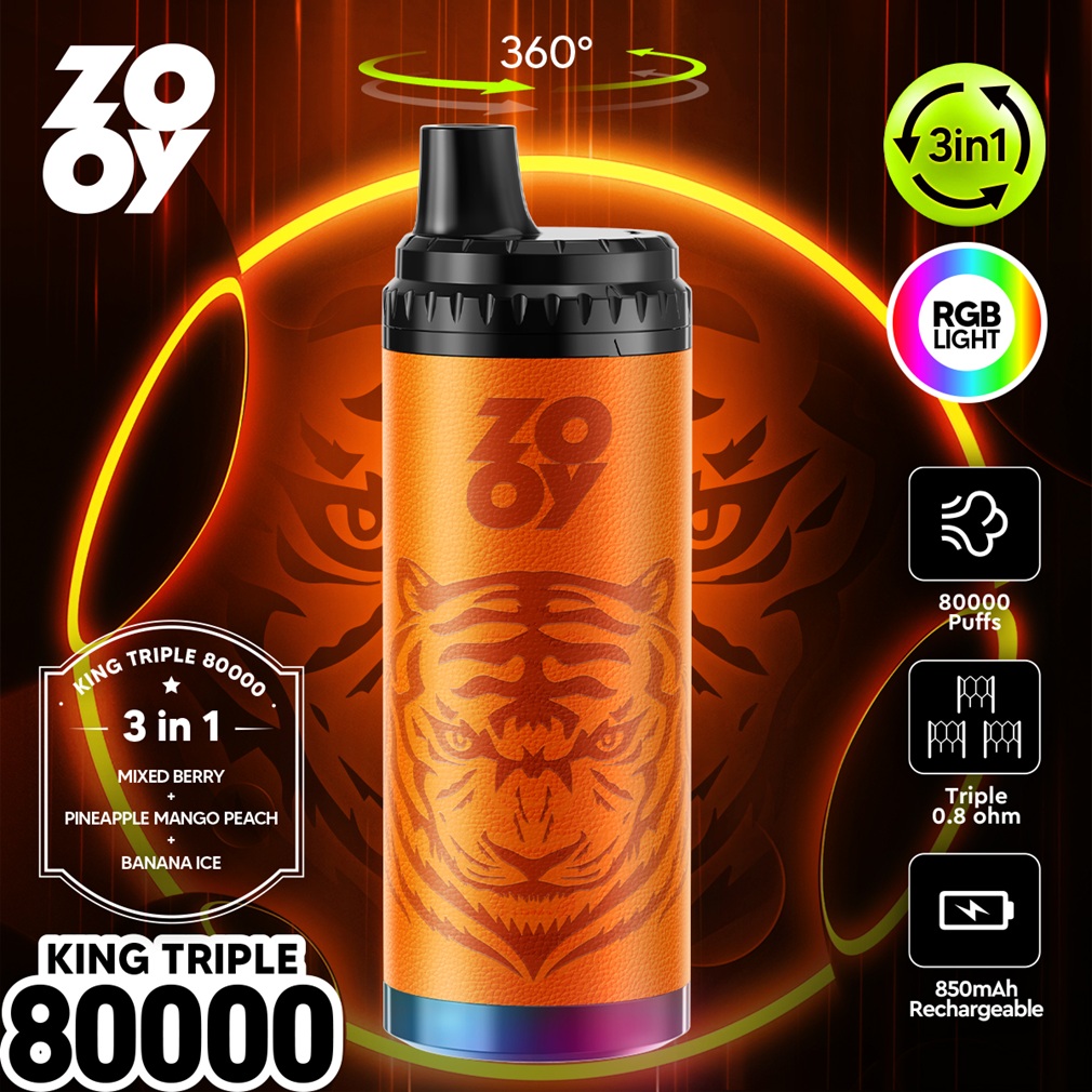 ZOOY King Triple 80000 Puffs Flavors 09