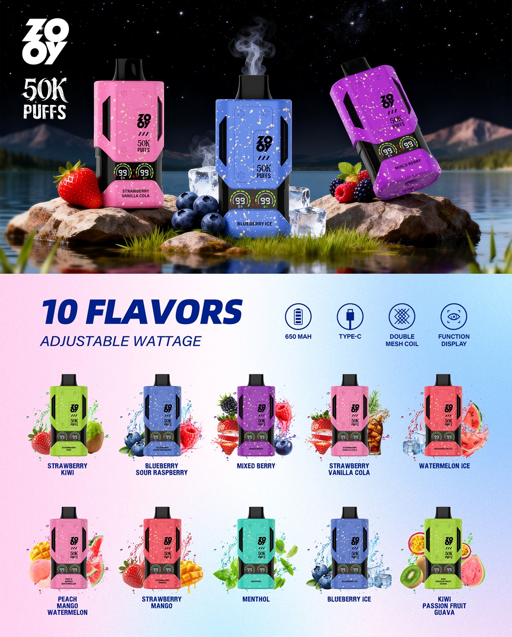 ZOOY Mecha 50000 Puffs Flaovrs ZOOY Mecha 50000 Puffs Flaovrs