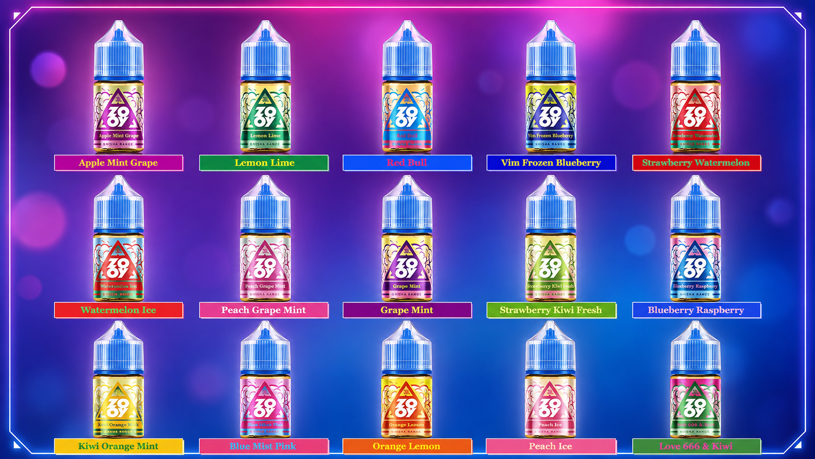 ZOOY Shisha Range 30ml E Liquid Flavors