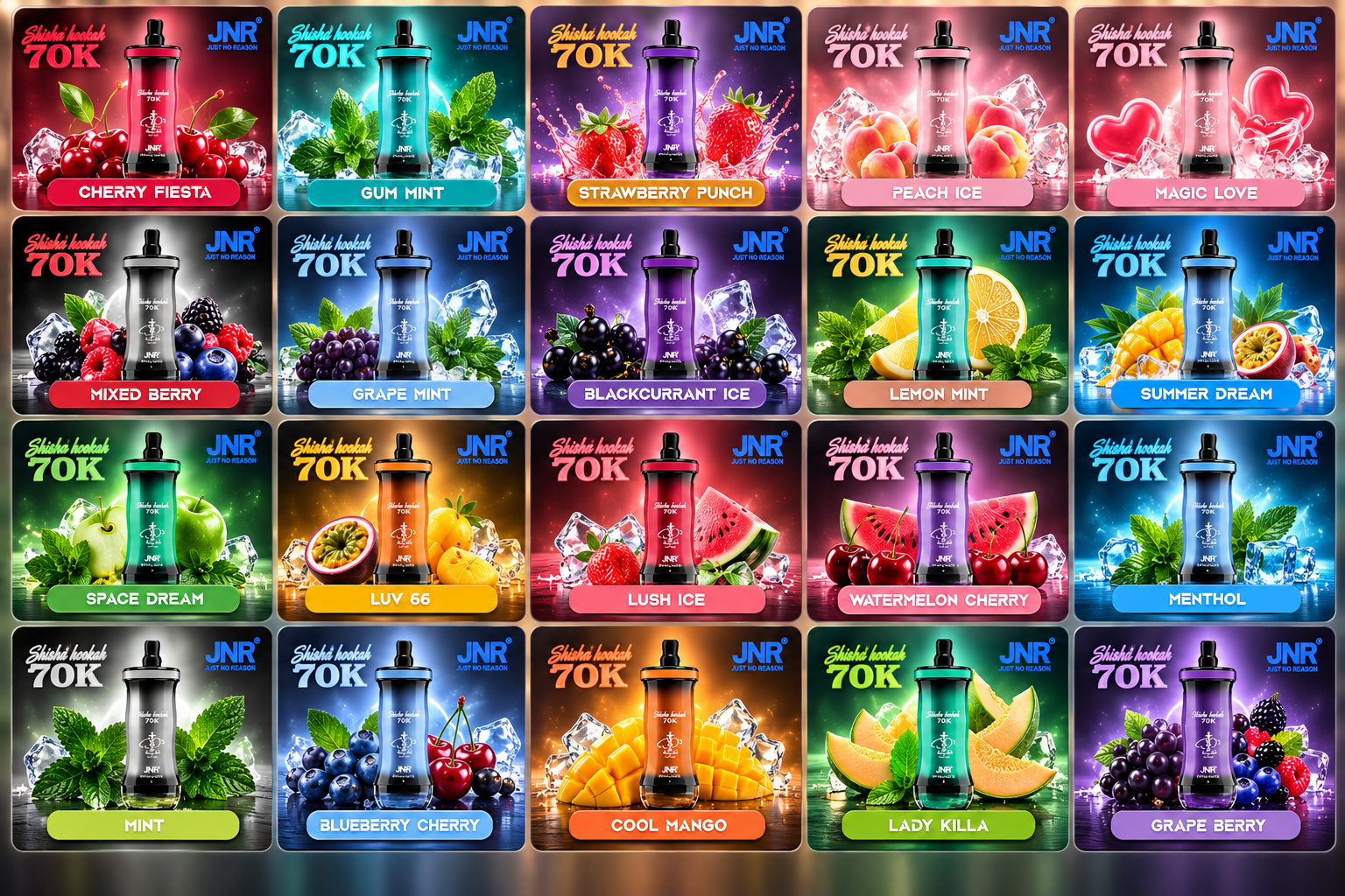 JNR Shisha Hookah 70000 Puffs Flavors JNR Shisha Hookah 70000 Puffs Flavors