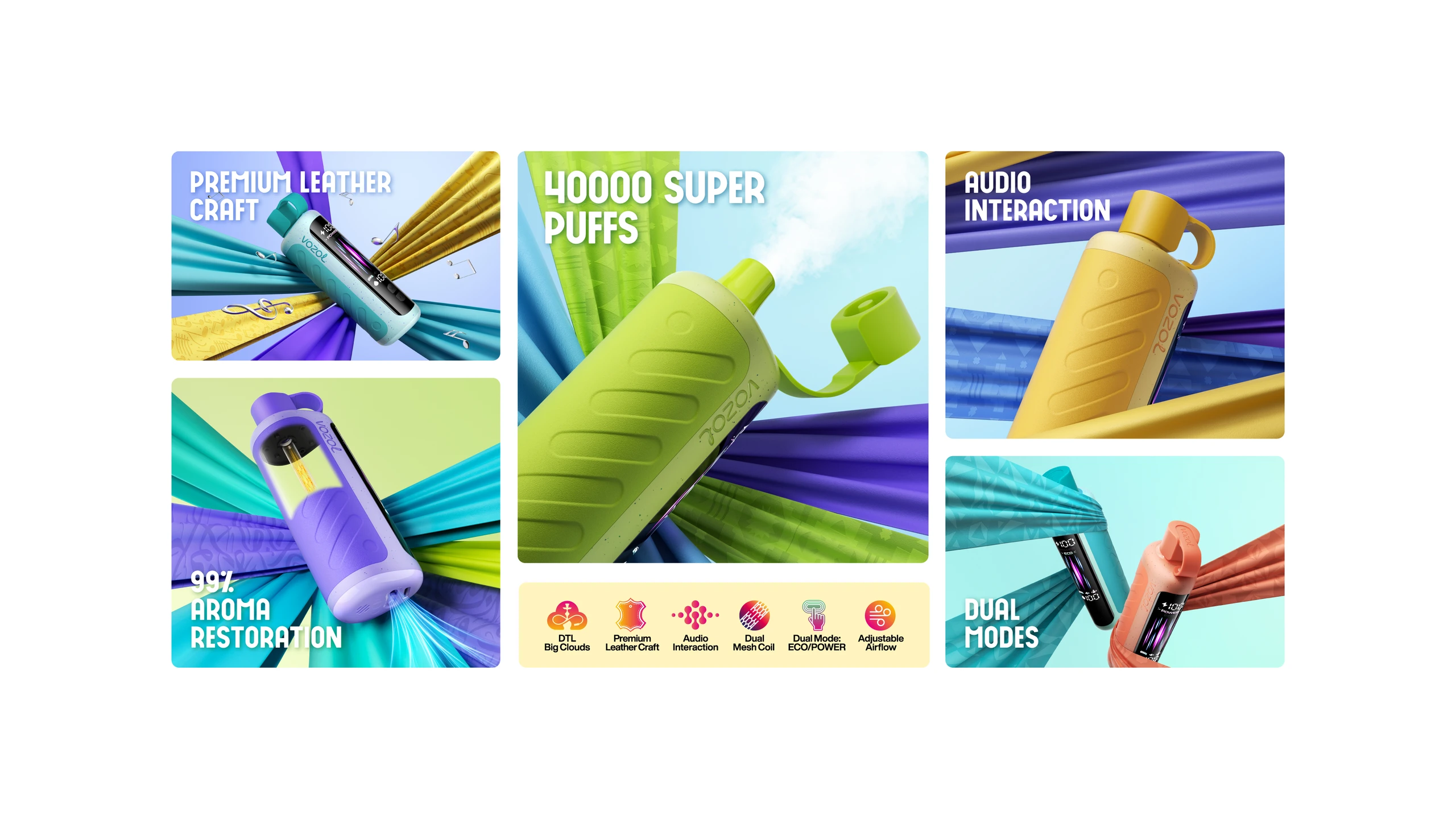 Vozol Gear Hookah 40000 Puffs Banner
