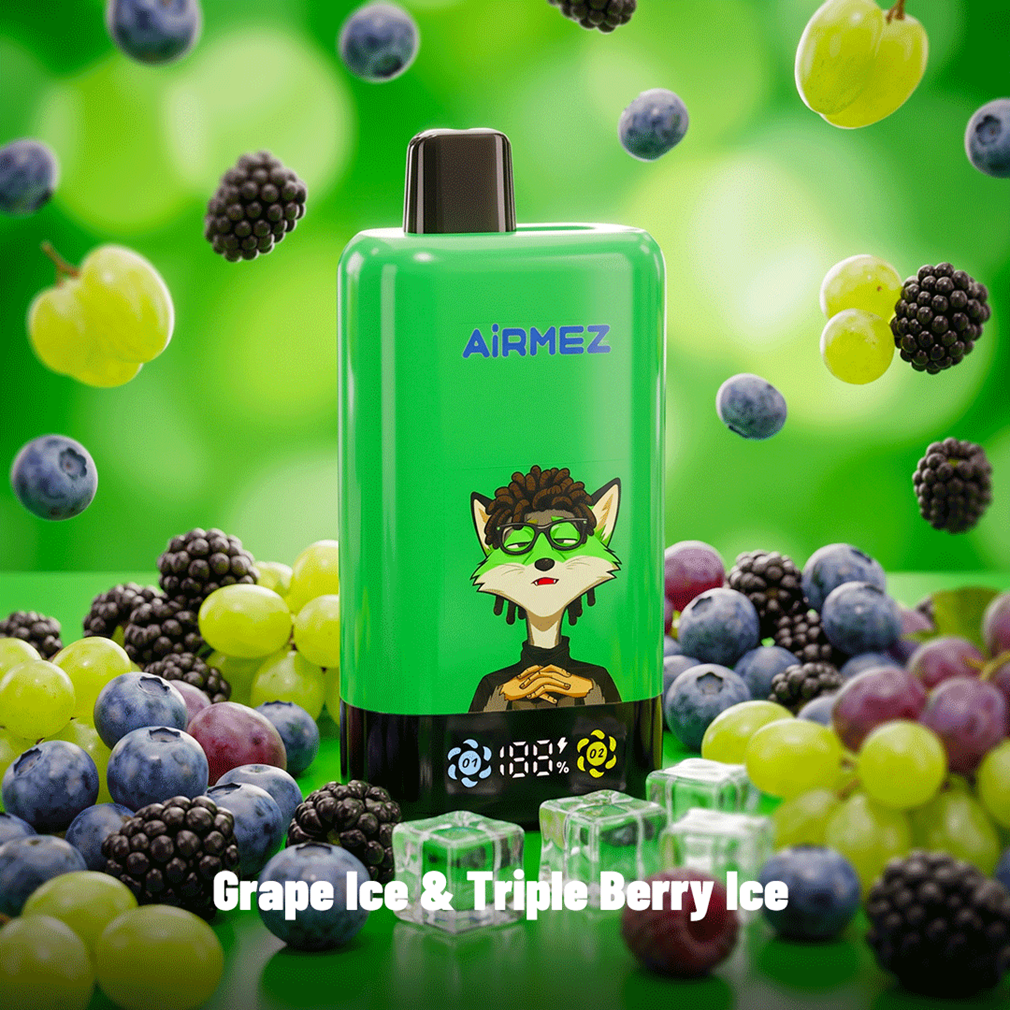 Airmez Fox 2in1 Pro 80000 Puffs Grape Ice & Triple Berry Ice