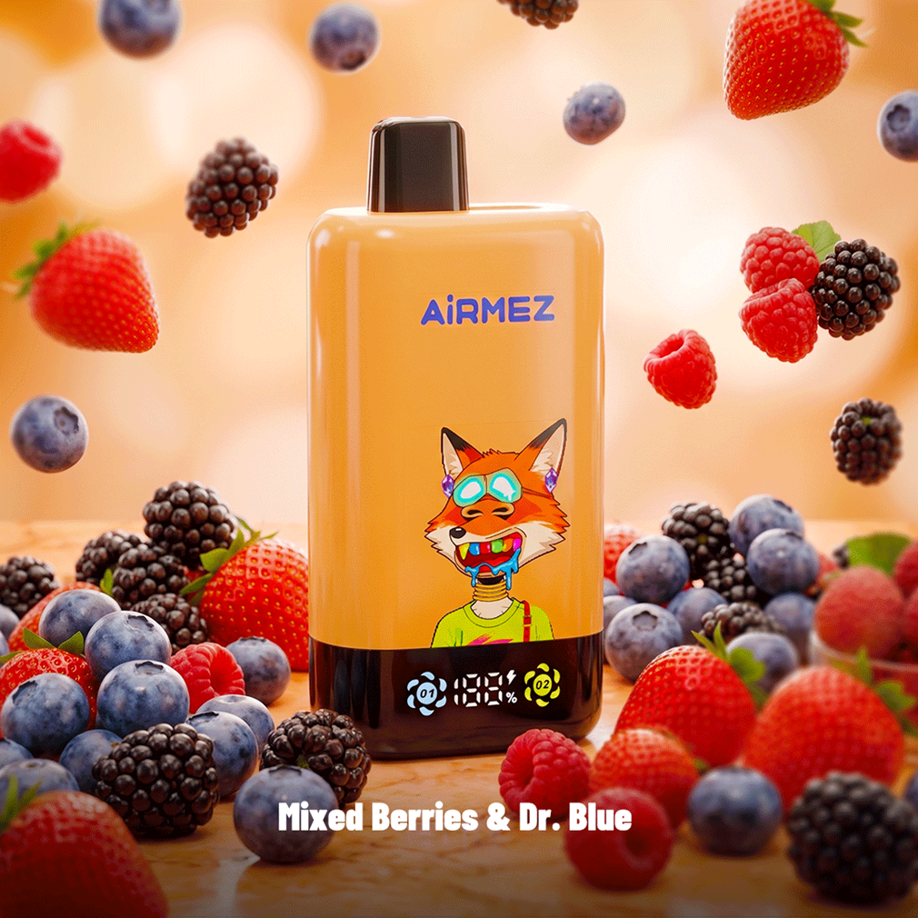 Airmez Fox 2in1 Pro 80000 Puffs Mixed Berries & Dr. Blue