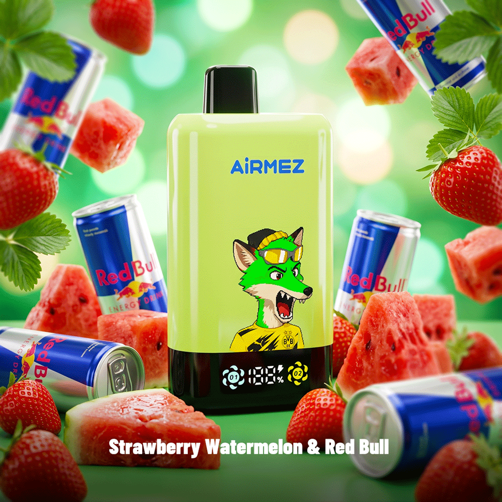 Airmez Fox 2in1 Pro 80000 Puffs Strawberry Watermelon & Red Bull